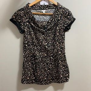 Leopard print blouse dressy